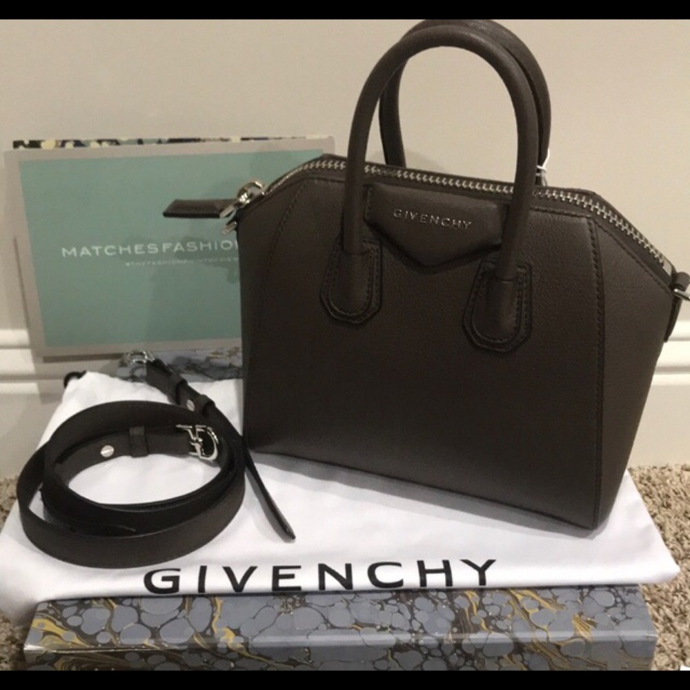 Givenchy Mini Antigona Bag in Heather Grey